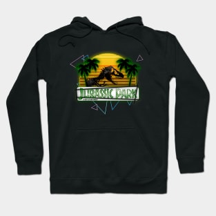 Jurassic Logo Retro 80's Neon Style Hoodie